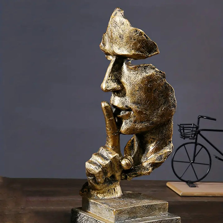 BowLift | SerenitySculpt Abstract Thinker Resin Statue for Home and Office