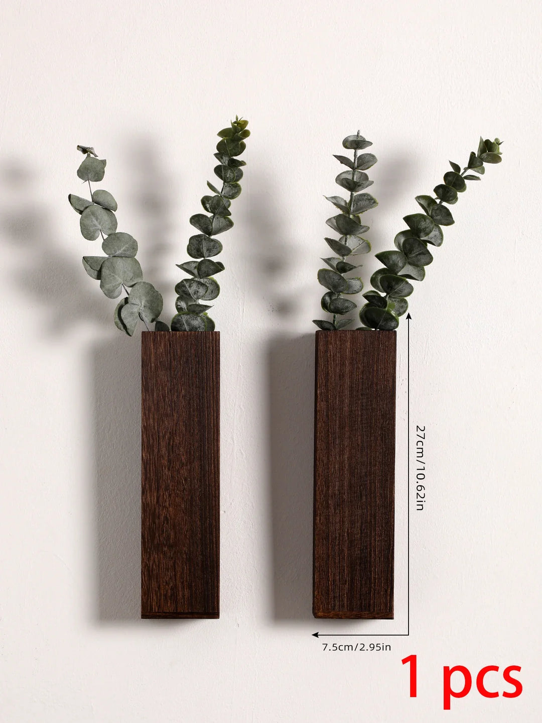 Handcrafted Nordic Wooden Vase Wall Planters - Natural Grain Finish, Minimalist Scandinavian Design, Perfect for Long-Stemmed Flowers and Home Decor, Versatile and Elegant Decorative Pieces | Bowlift