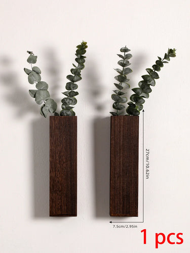 Handcrafted Nordic Wooden Vase Wall Planters - Natural Grain Finish, Minimalist Scandinavian Design, Perfect for Long-Stemmed Flowers and Home Decor, Versatile and Elegant Decorative Pieces | Bowlift