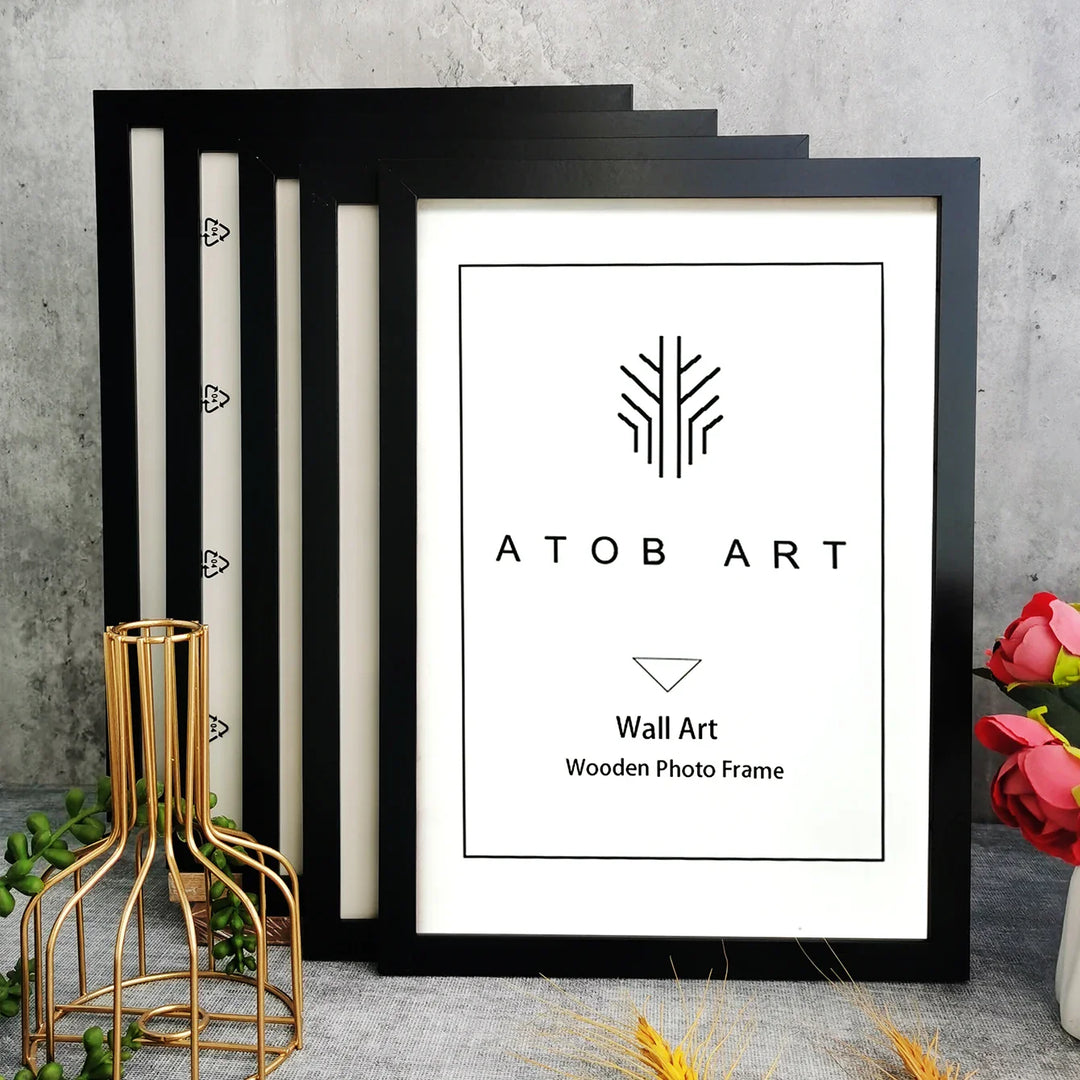 Set of 5Pcs Wooden Frames For Canvas Prints Photos Wall Art Frames 10x15cm 15x20cm 5x7inch A4 21x30cm 20x25cm Nordic Picture Frames | Bowlift