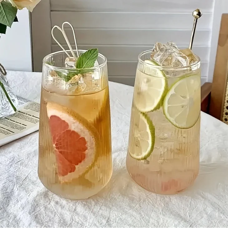 Rounded Ribbed Glasses 4-Piece Set Bowlift