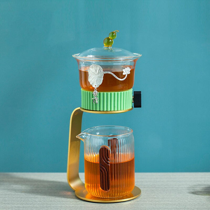 BowLift | Ancient Mystery Leaf Glass Teapot