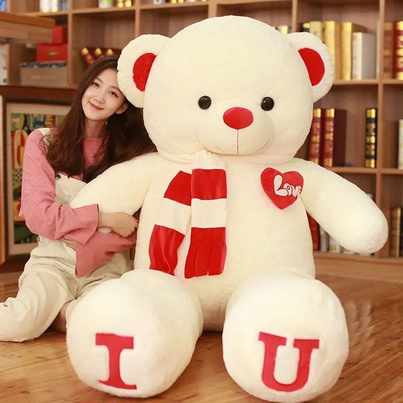 Giant Plush Bear with Soft Short-Plush Filling
