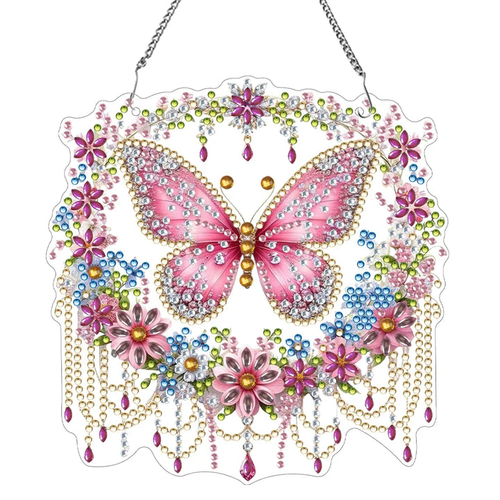 BowLift | Butterfly Pendant | 5D DIY Diamond Painting | Double-Sided Acrylic | Sparkling Window Decoration