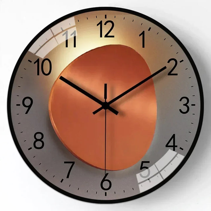 BowLift | Silent Classic Wall Clock | Non-Ticking Elegant Timepiece for Bedroom & Office