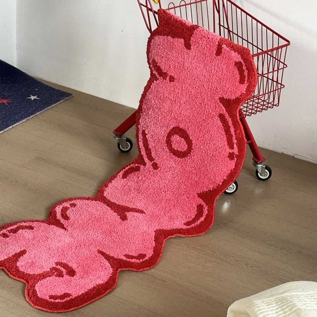 Pink Tufted "HOME" Balloon Font Rug | Bowlift