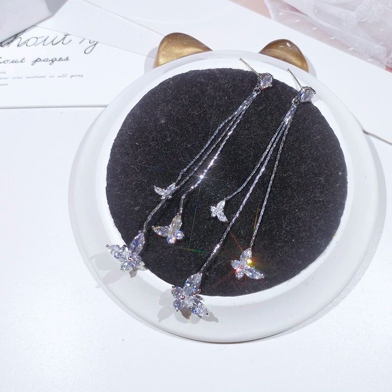 BowLift | Elegant Flower Long Chain Earrings