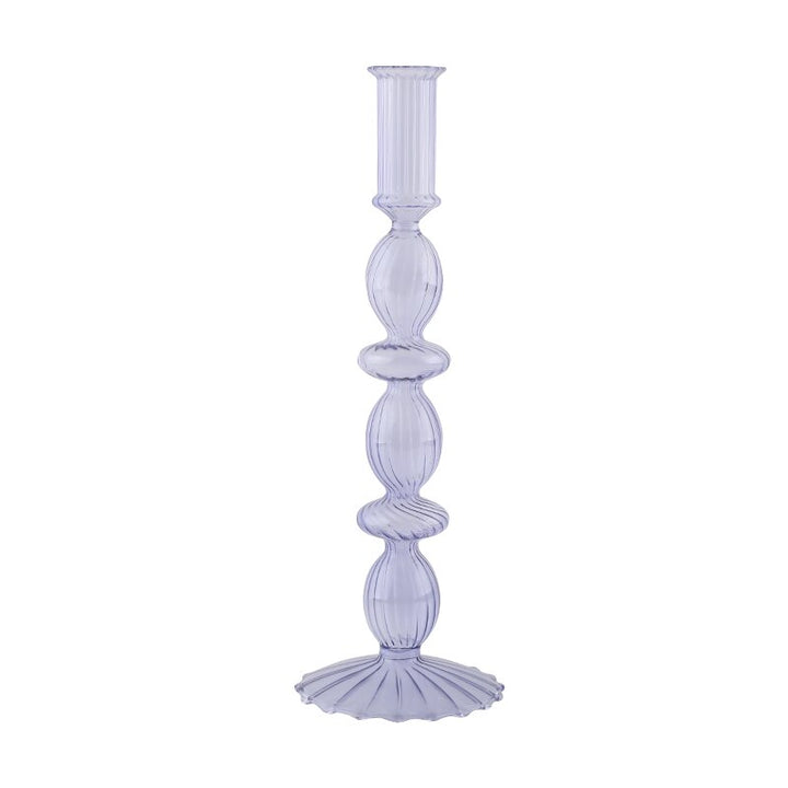 Ribbed Glass Candleholders - Pastel | Bowlift