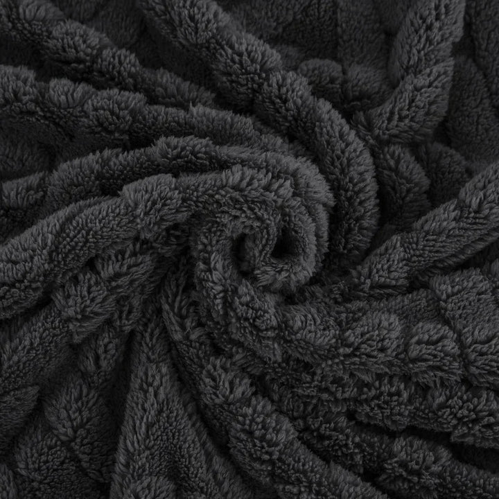 BowLift | Jacquard Fleece Blanket CozyWeave | Single Layer & Double Sided | Soft Tafu & Shu Cotton Fleece | For Autumn & Winter
