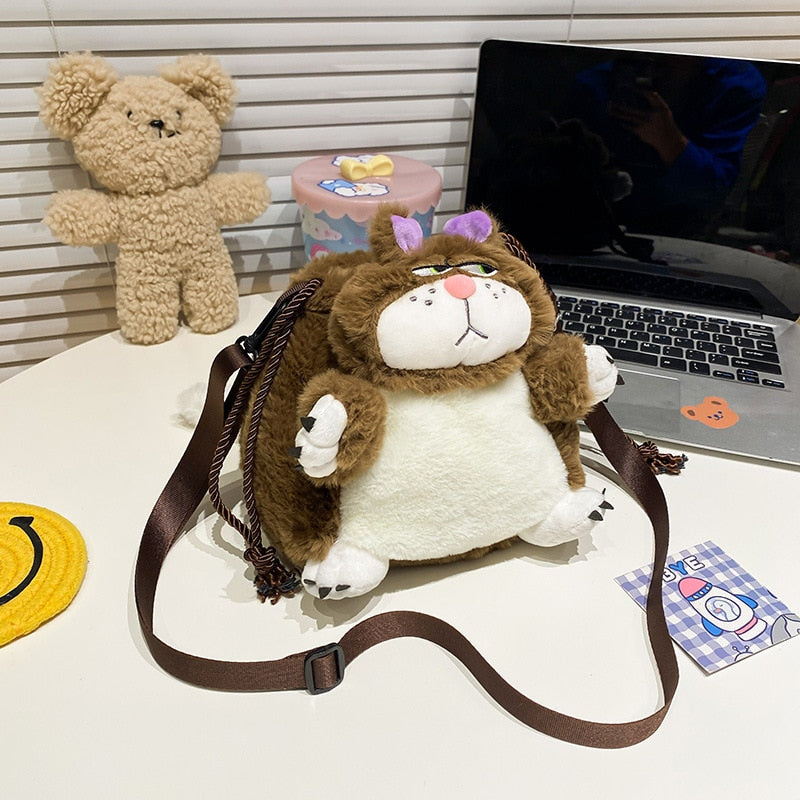 BowLift | Bored Plush Cat Shoulder Bag