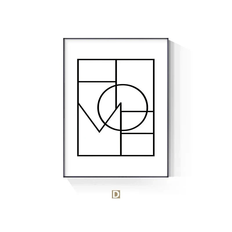Minimalist Abstract Floral Wall Art Fine Art Canvas Prints Inspirational Quote Poster Gallery Wall Pictures For Living Room Bedroom Art Decor | Bowlift