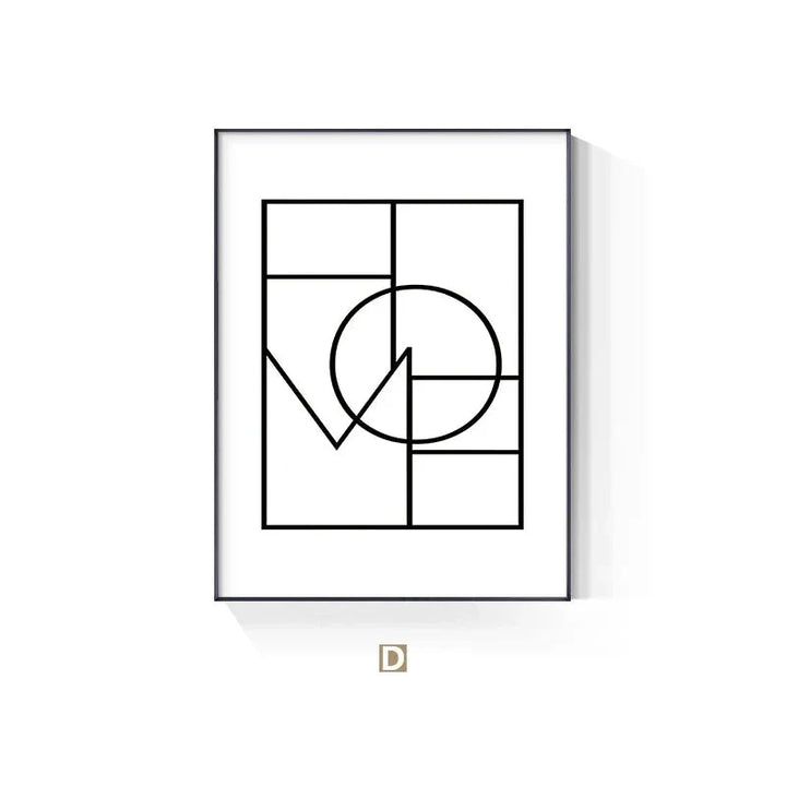Minimalist Abstract Floral Wall Art Fine Art Canvas Prints Inspirational Quote Poster Gallery Wall Pictures For Living Room Bedroom Art Decor | Bowlift