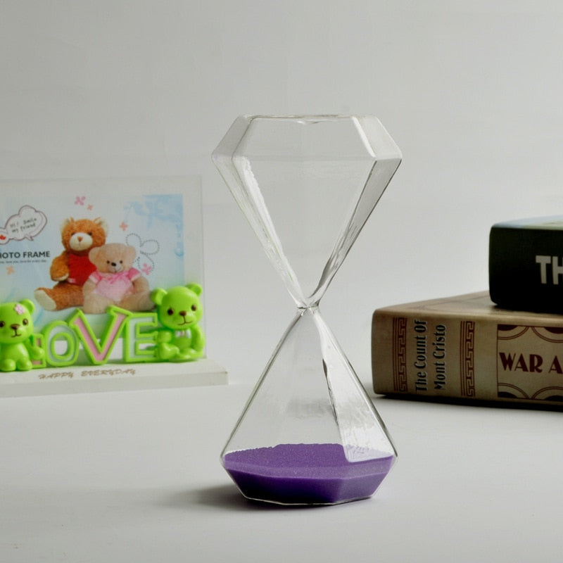 BowLift | 5–60 Minute diamond hourglass, hourglass, hourglass, children's gift, hourglass, home decoration, available in multiple color options