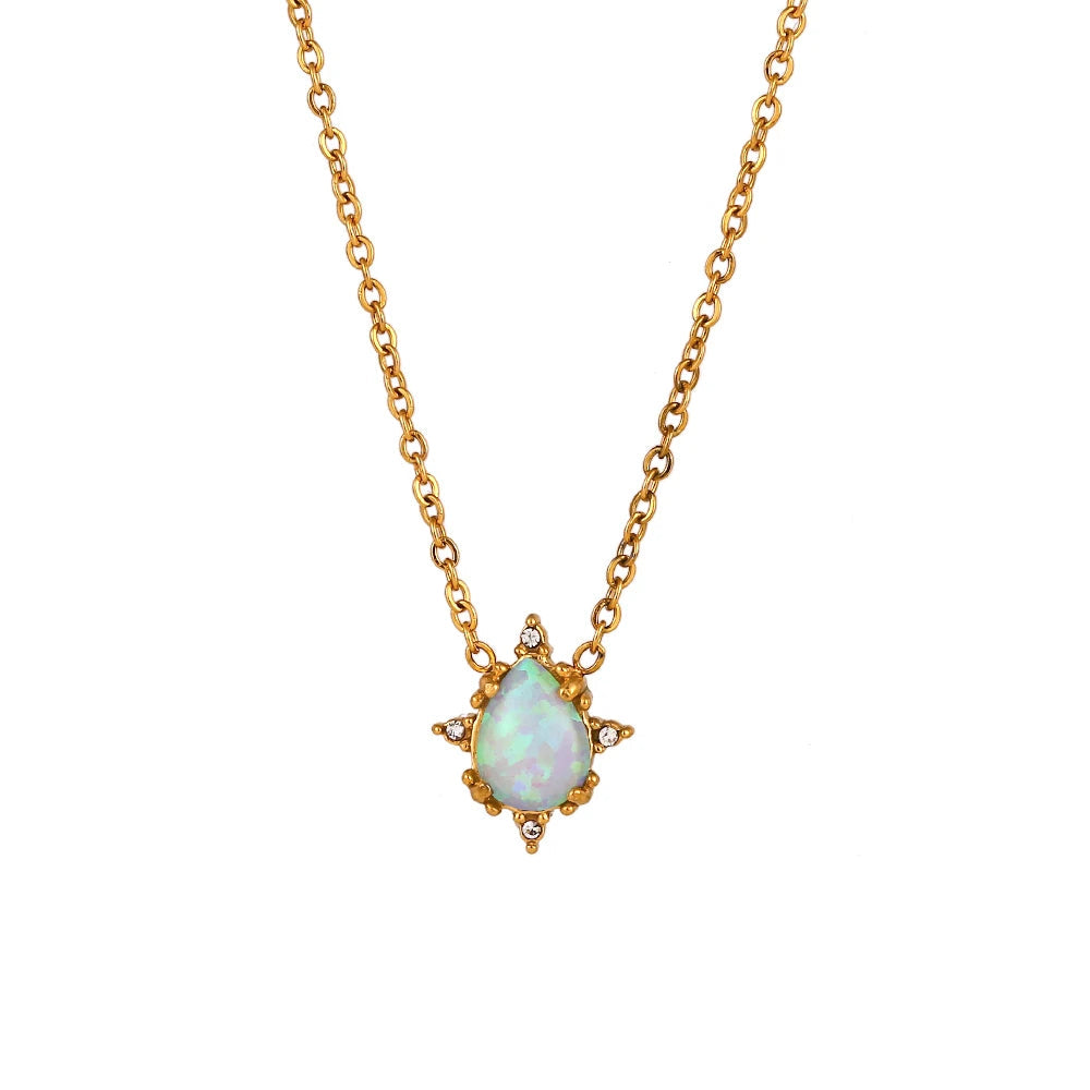 BowLift | Dainty Iridescent Opal Necklace, Bracelet, Earrings