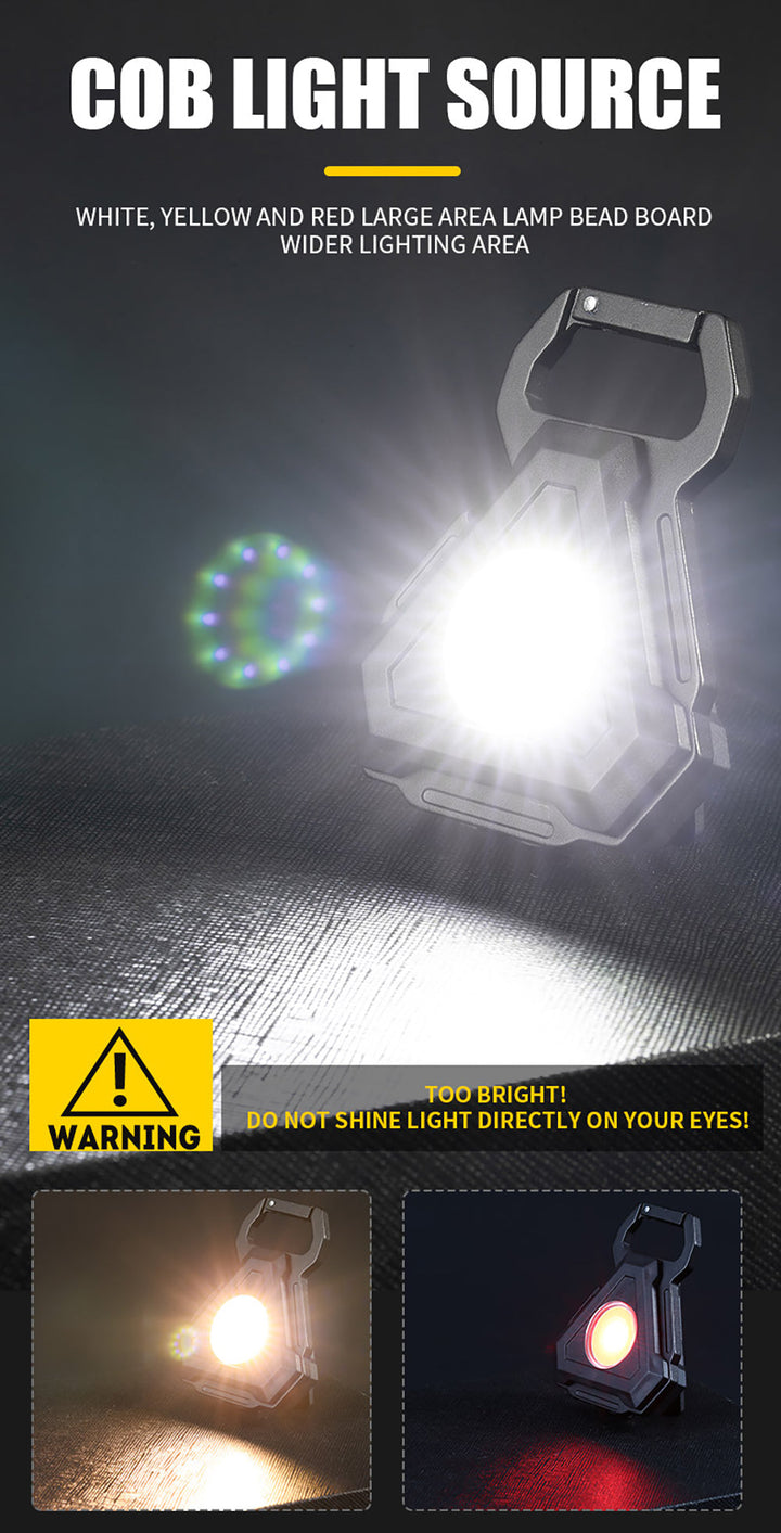 Mini LED Flashlight USB Bottle Opener Keychain | Bowlift