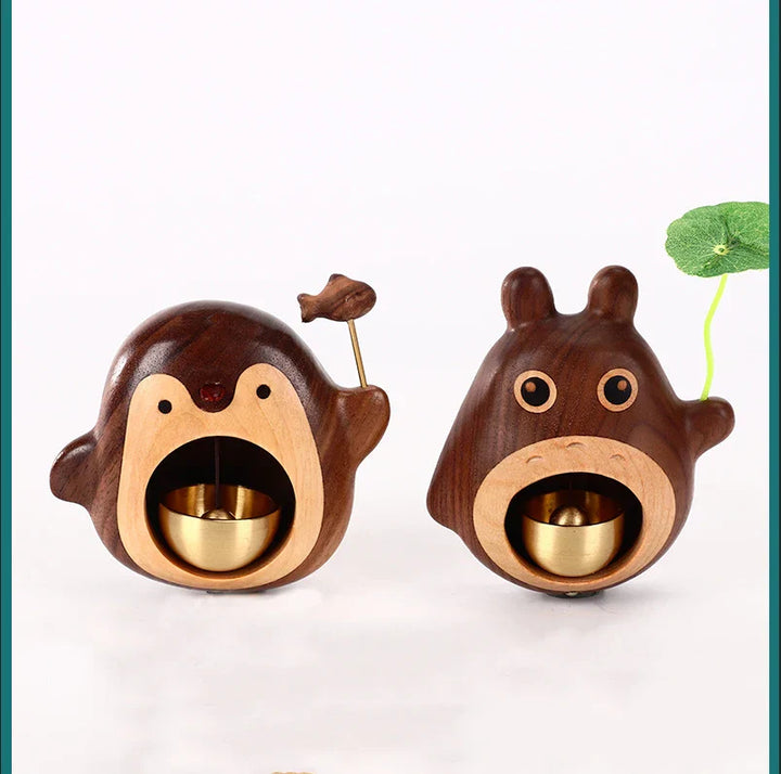 Wooden Penguin Cute Doorbell | Bowlift