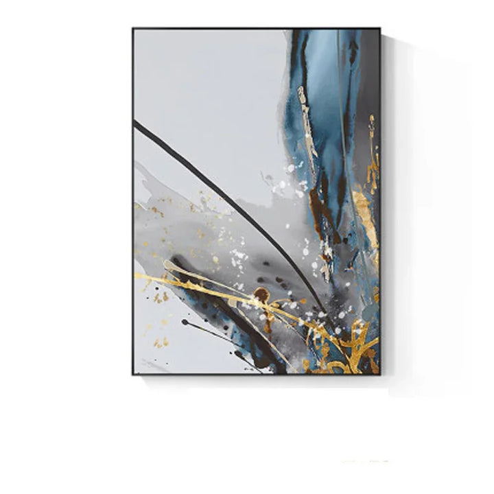Modern Abstract Floral Wall Art Fine Art Canvas Prints Blue Gray Botanical Pictures For Living Room Bedroom Wall Art Decor | Bowlift