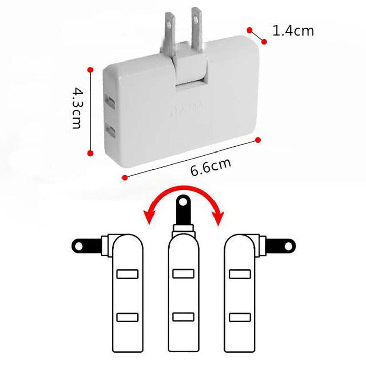 BowLift | Foldable Tri-Plug Anywhere Charge Adapter