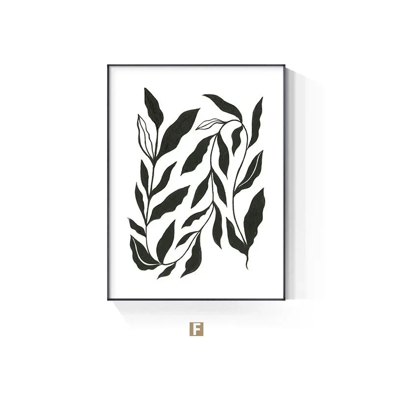 Minimalist Abstract Floral Wall Art Fine Art Canvas Prints Inspirational Quote Poster Gallery Wall Pictures For Living Room Bedroom Art Decor | Bowlift