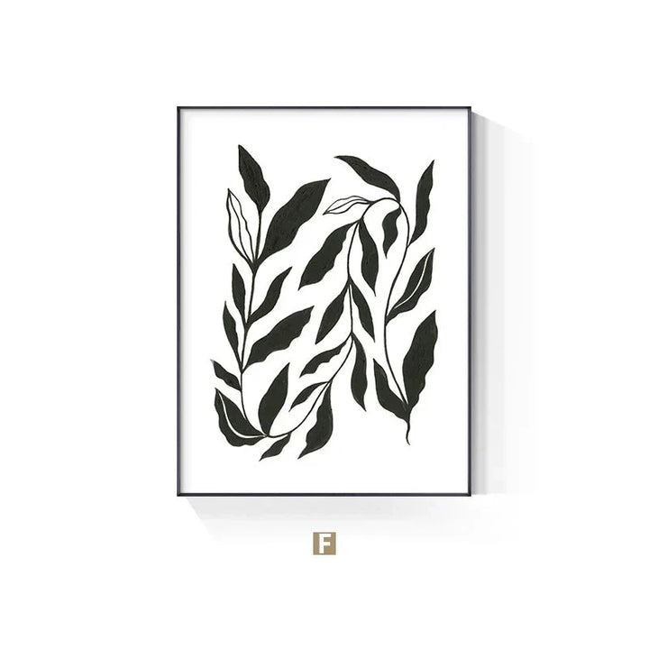 Minimalist Abstract Floral Wall Art Fine Art Canvas Prints Inspirational Quote Poster Gallery Wall Pictures For Living Room Bedroom Art Decor | Bowlift