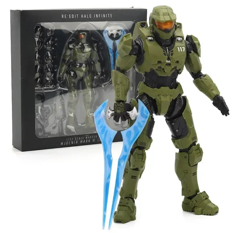 BowLift | 18cm Halo Infinite Master Chief Mjolnir Mk Vi 1/12 scale 17.5cm 6" action figure Re:edit Gen.3 117 Ko's 1000 model dolls toys