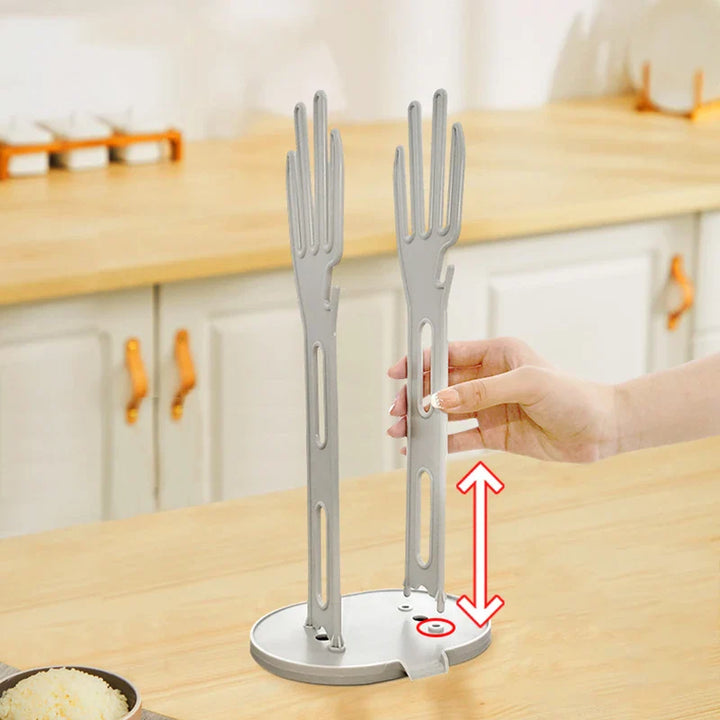 BowLift | TROCKINO Drying rack for kitchen gloves | Glove holder & drying stand | Space-saving & hygienic | 34×16×13 cm