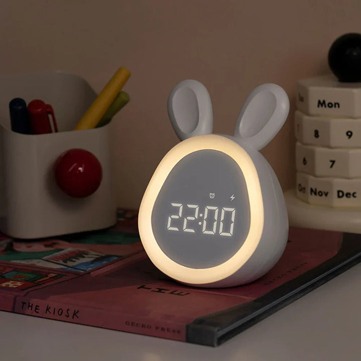 BowLift | Children's Alarm Clock in Rabbit Shape with LED Night Light - BunniGlow