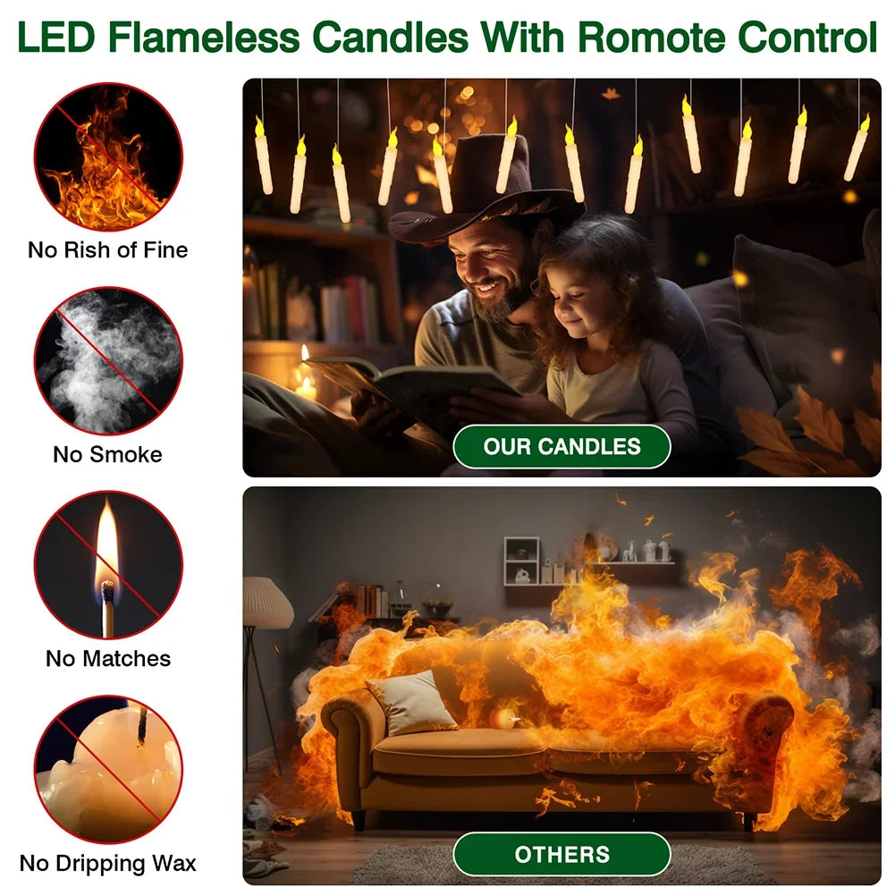 BowLift | LED Candles with Magic Wand