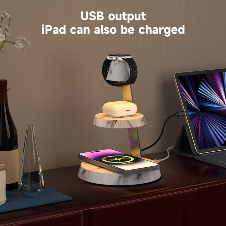 BowLift | Desktop Powerhouse Multi-Device Wireless Charger Stand