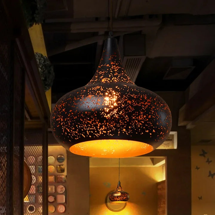 BowLift | Vintage Iron Pendant Lamp in Scandinavian Retro Loft Style