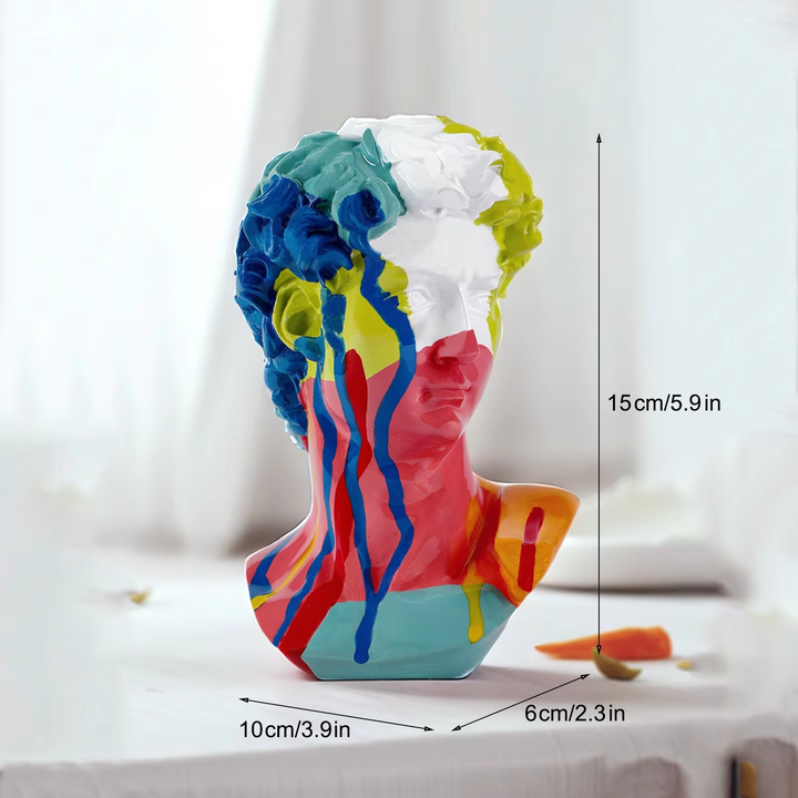 BowLift | Modern David Bust Sculpture - Abstract Resin Study for Contemporary Decor