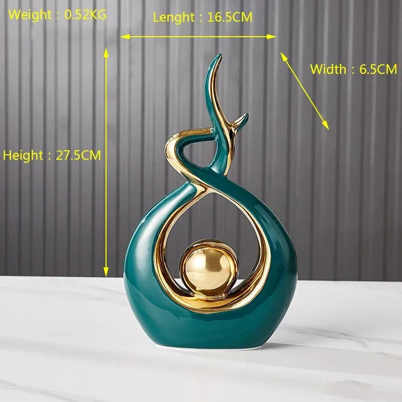 BowLift | ScandiForm Ceramic Figure | Nordic Home Decor | Handcrafted Sculpture | Home Accessory for Living Room & Office
