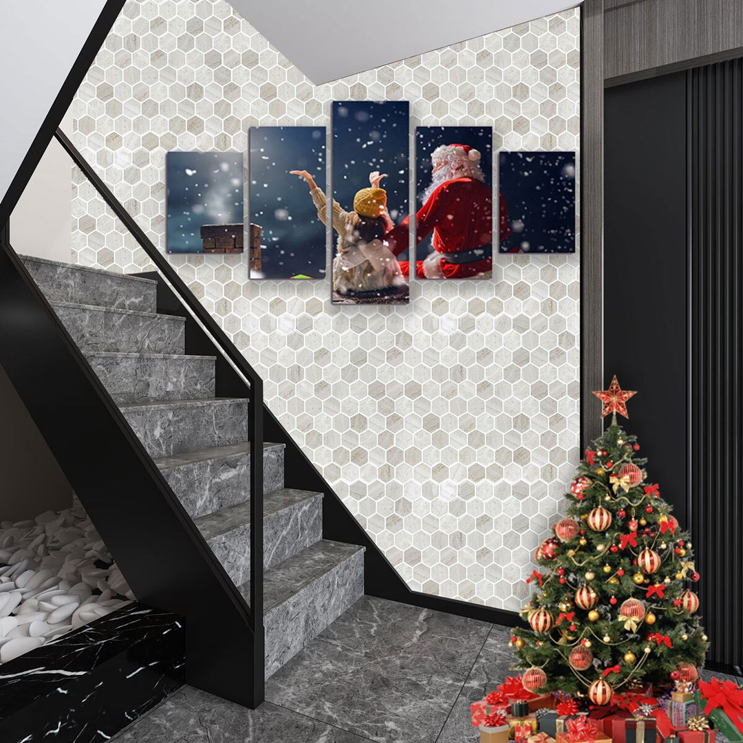 3D Self-Adhesive Hexagonal Wall Stickers | Bowlift