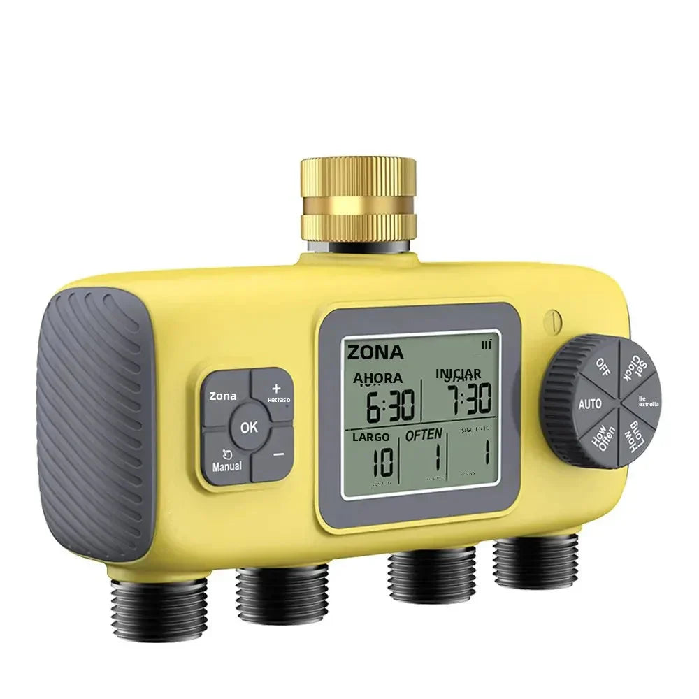 HydroVista - 4-Zone Digital Water System with LCD Screen and IPX7 Waterproof Smart Valve System Bowlift