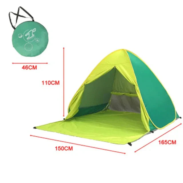 Automatic Pop-Up Ultralight Full Shade Beach Tent | Bowlift
