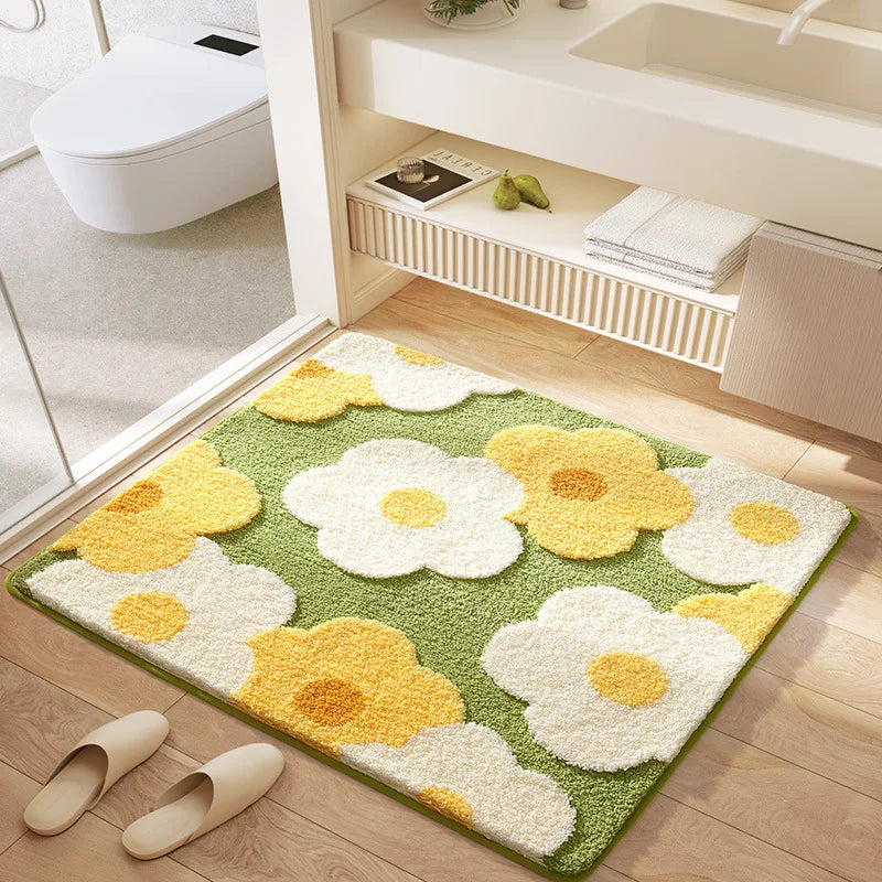 Flower Garden Bath Mat | Bowlift