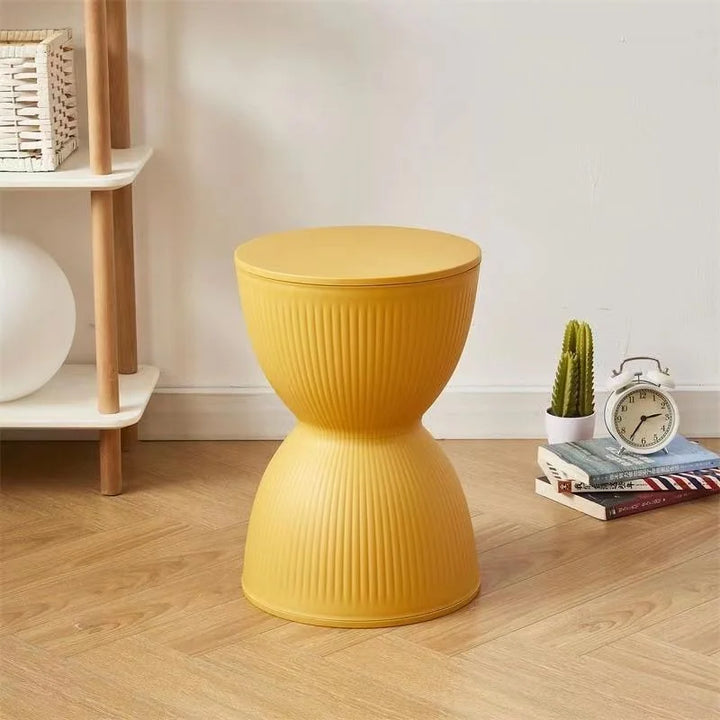 BowLift | Nordic Plastic Low Side Table with Hourglass Design