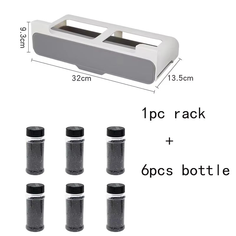 Adhesive Herb Organizer – Sleek Kitchen Storage Solution Bowlift