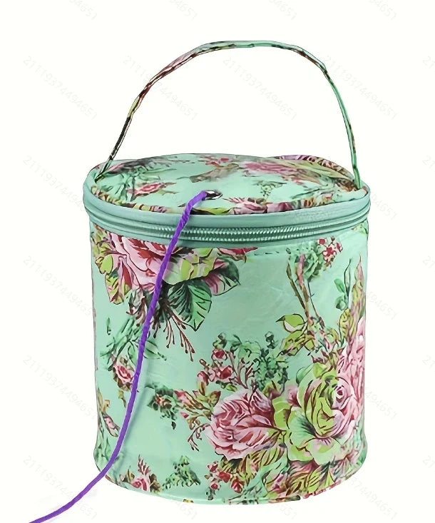 BowLift | Wollina Yarn Bag | Cylindrical Wool Pouch made of Polyester | Compact & Portable | For Crochet & Knitting Accessories
