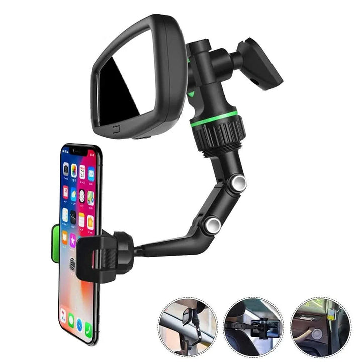 BowLift | 360° Car Phone Holder Mount for Rearview Mirror