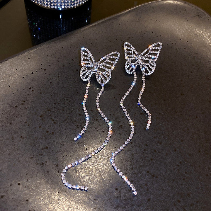 BowLift | Elegant Flower Long Chain Earrings
