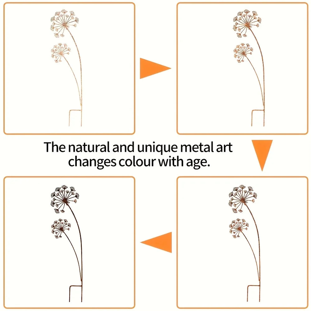 BowLift | Florandis Metal Garden Stake Flower | Decorative Stake for Balcony, Bed & Plant Pot | Weatherproof & Detailed