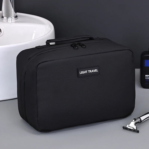 BowLift | Packvard Men's Toiletry Bag Travel | 24×16×11 cm | Water-repellent & Tear-resistant | With Carry Handle & Plenty of Storage