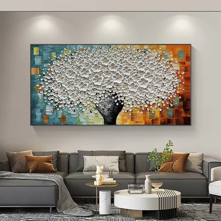 Modern Abstract Flower Tree Wall Art Fine Art Canvas Prints Large Sizes Pictures For Living Room Bedroom Home Office Art Decor | Bowlift