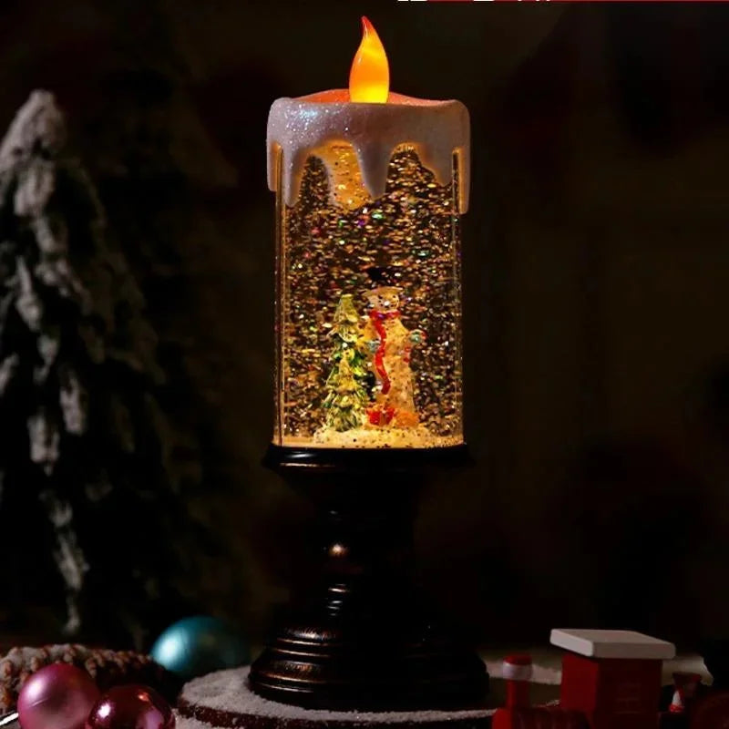 Snowfall Crystal Christmas Candle Light | Bowlift