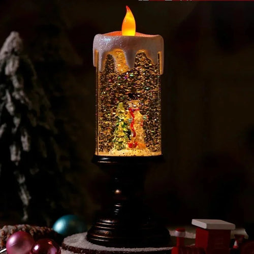 Snowfall Crystal Christmas Candle Light | Bowlift
