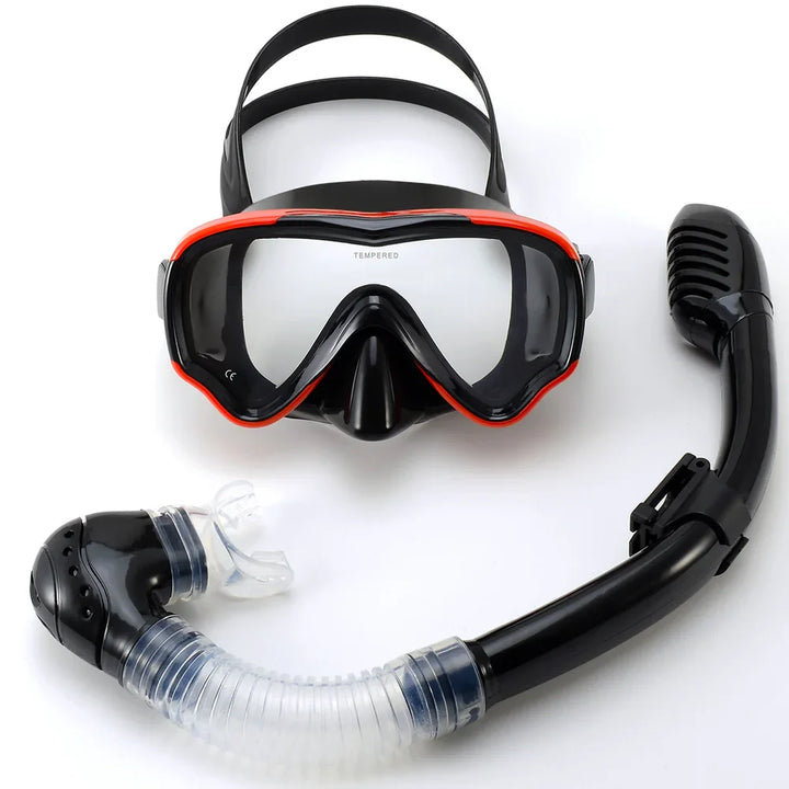 BowLift | AquaJuni Kids Diving Mask with Snorkel | Anti-Fog & Leak-Proof | Tempered Glass & Silicone | For Boys & Girls 7–15 Years