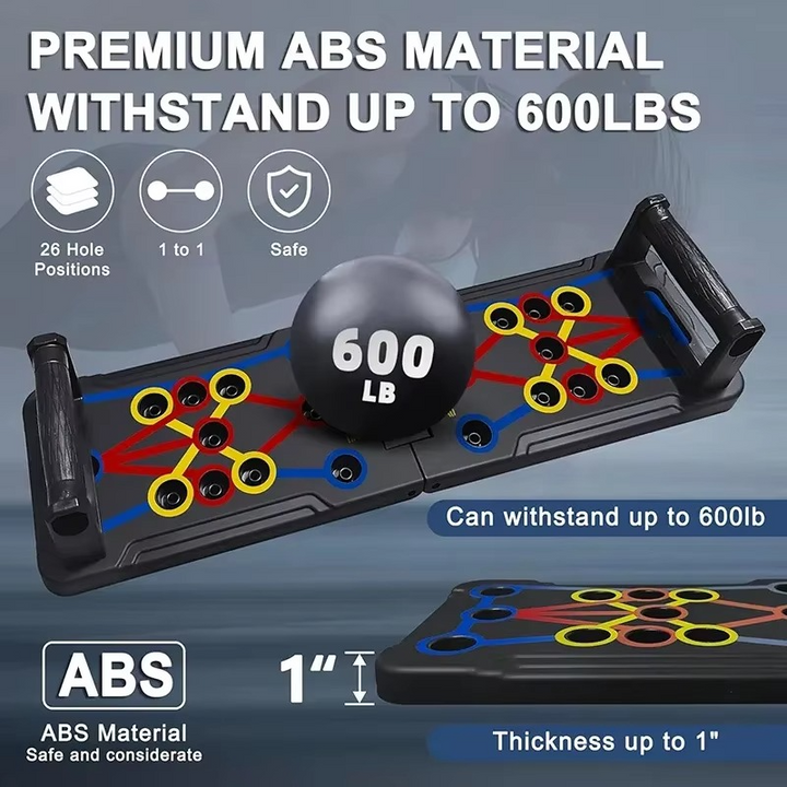 BowLift | Portable Foldable Push Up Board for Full Body Home Workouts