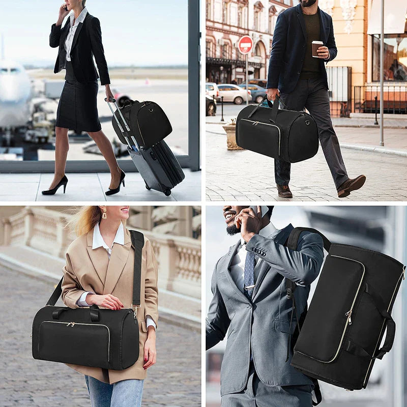 BowLift | Voyatura FlexPack | Foldable Travel Bag with Suit Compartment | 53 L | 3-in-1 Backpack, Shoulder Bag & Duffel Bag
