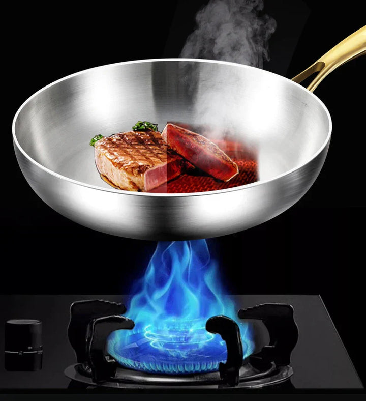 ChefSteel – Professional Stainless Steel Frying Pan for Gas & Induction | Bowlift